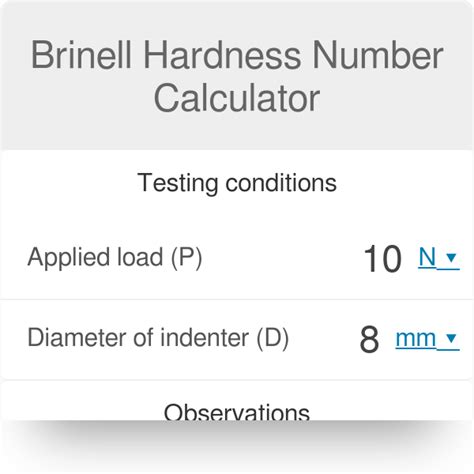 how is the brinell hardness test performed|brinell hardness test calculator.